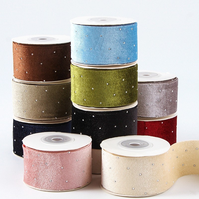 烫钻天鹅绒丝绒植绒织带diy手工蝴蝶结头饰服装辅料礼盒装饰绑带,淘宝优惠券,粉丝福利购,淘宝优惠卷