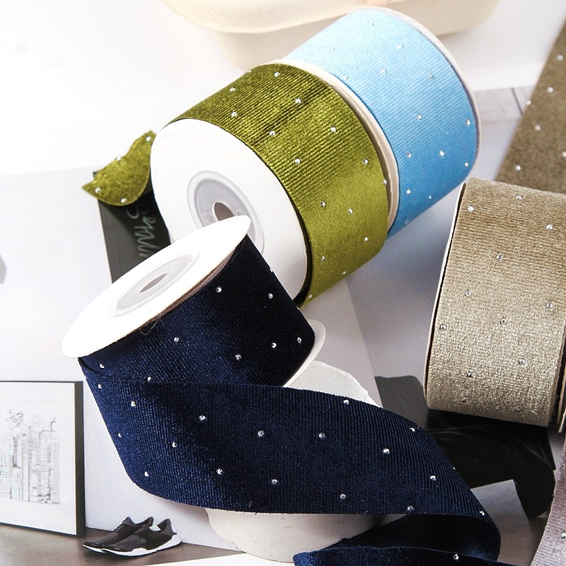 烫钻天鹅绒丝绒植绒织带diy手工蝴蝶结头饰服装辅料礼盒装饰绑带,淘宝优惠券,粉丝福利购,淘宝优惠卷