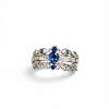 Natural sapphire rings stacked