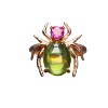 Dark Spider Natural Peridot Niche Design Ring