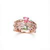 Natural Colorful Candy Tourmaline Women's Ring Sweet Flowers