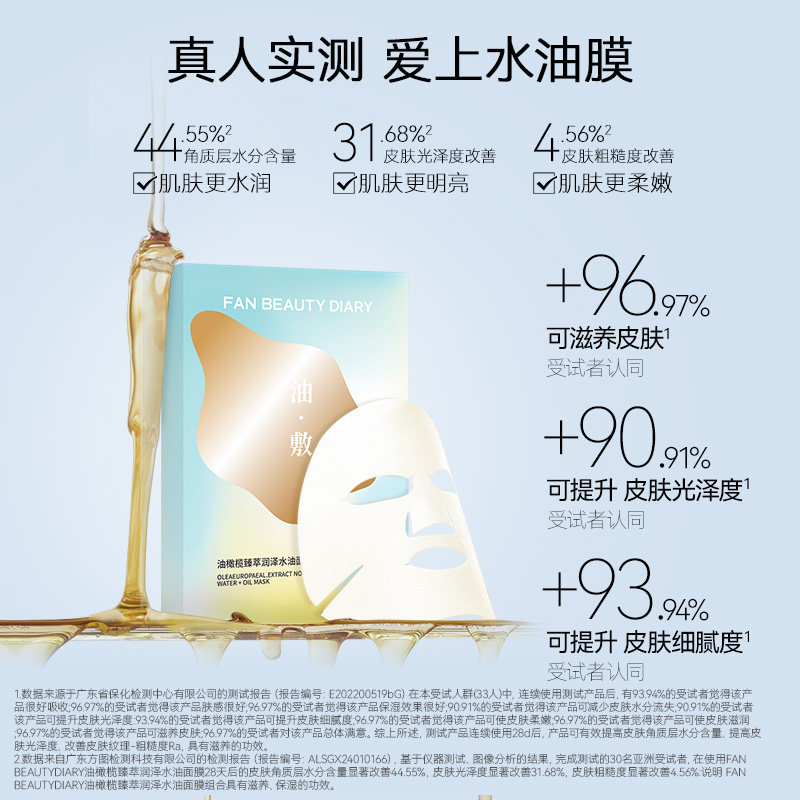【双12抢先购】FAN BEAUTY DIARY范冰冰同款油橄榄水油敷面膜补水