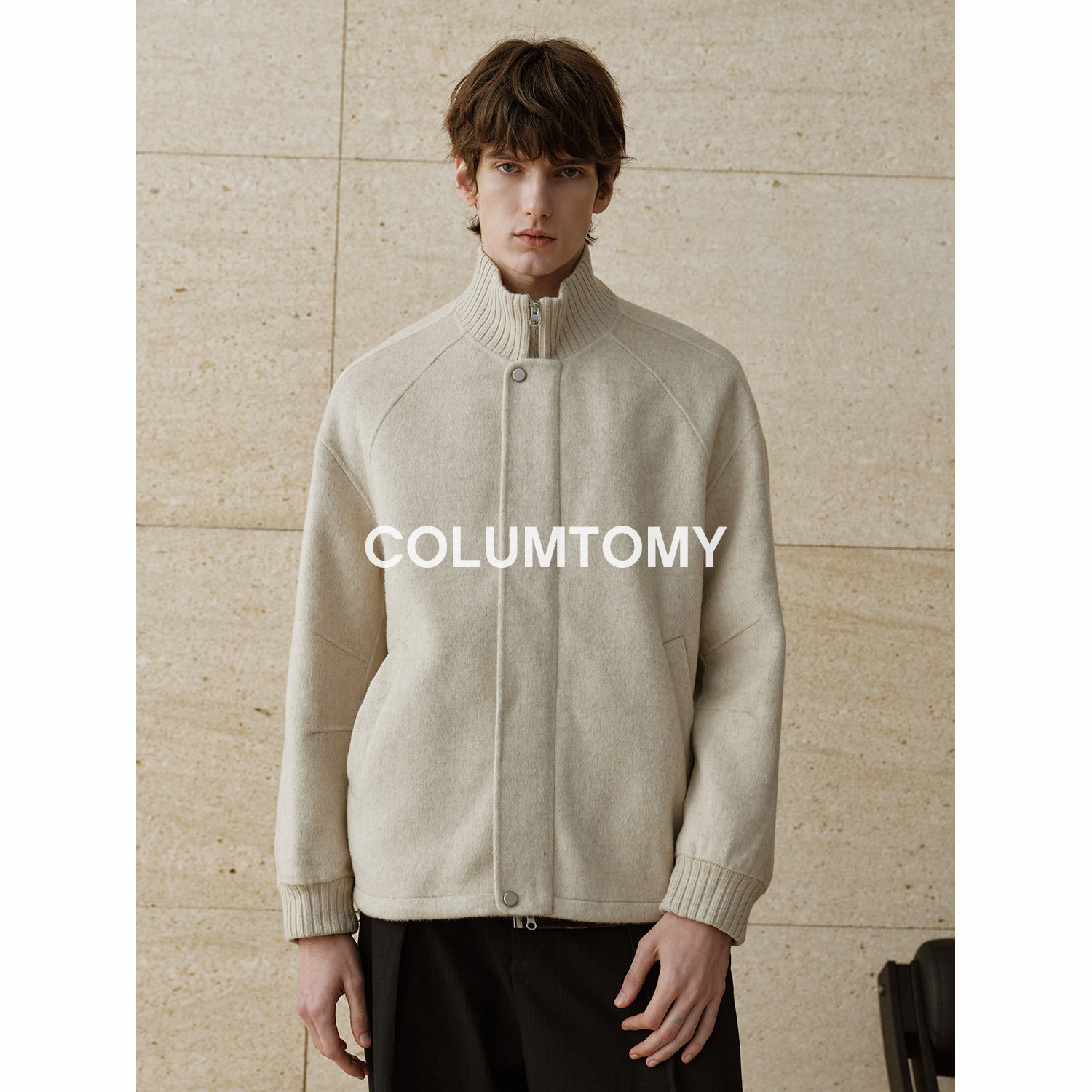 翻领短款含绵羊毛2025秋冬季新款毛呢男呢大衣高级感保暖加厚外套,淘宝优惠券,粉丝福利购,淘宝优惠卷