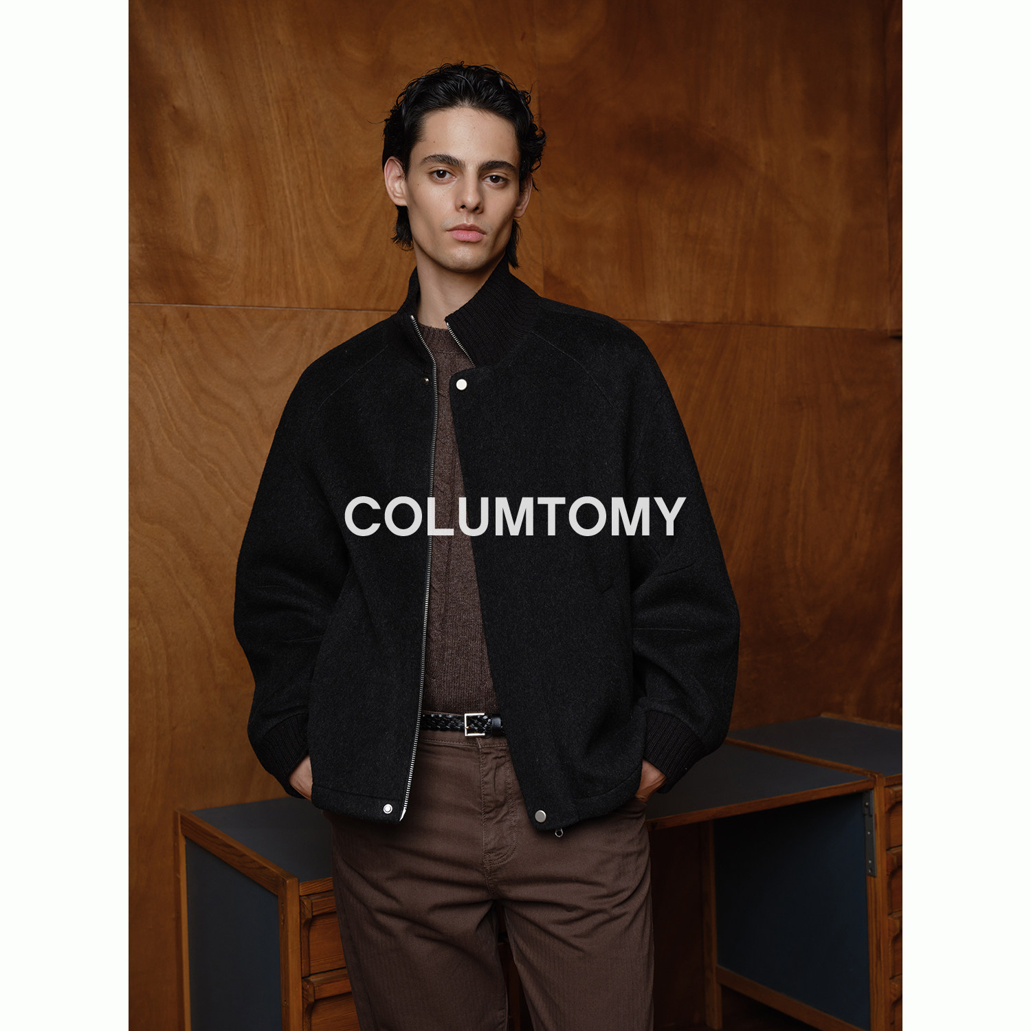 立领毛呢外套男2025秋冬季新款短款潮流含绵羊毛夹克加厚呢子大衣,淘宝优惠券,粉丝福利购,淘宝优惠卷