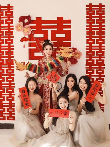 婚房布置套装装饰绢花结婚女方卧室中式新房气球装饰简单大气酒店 - 图1
