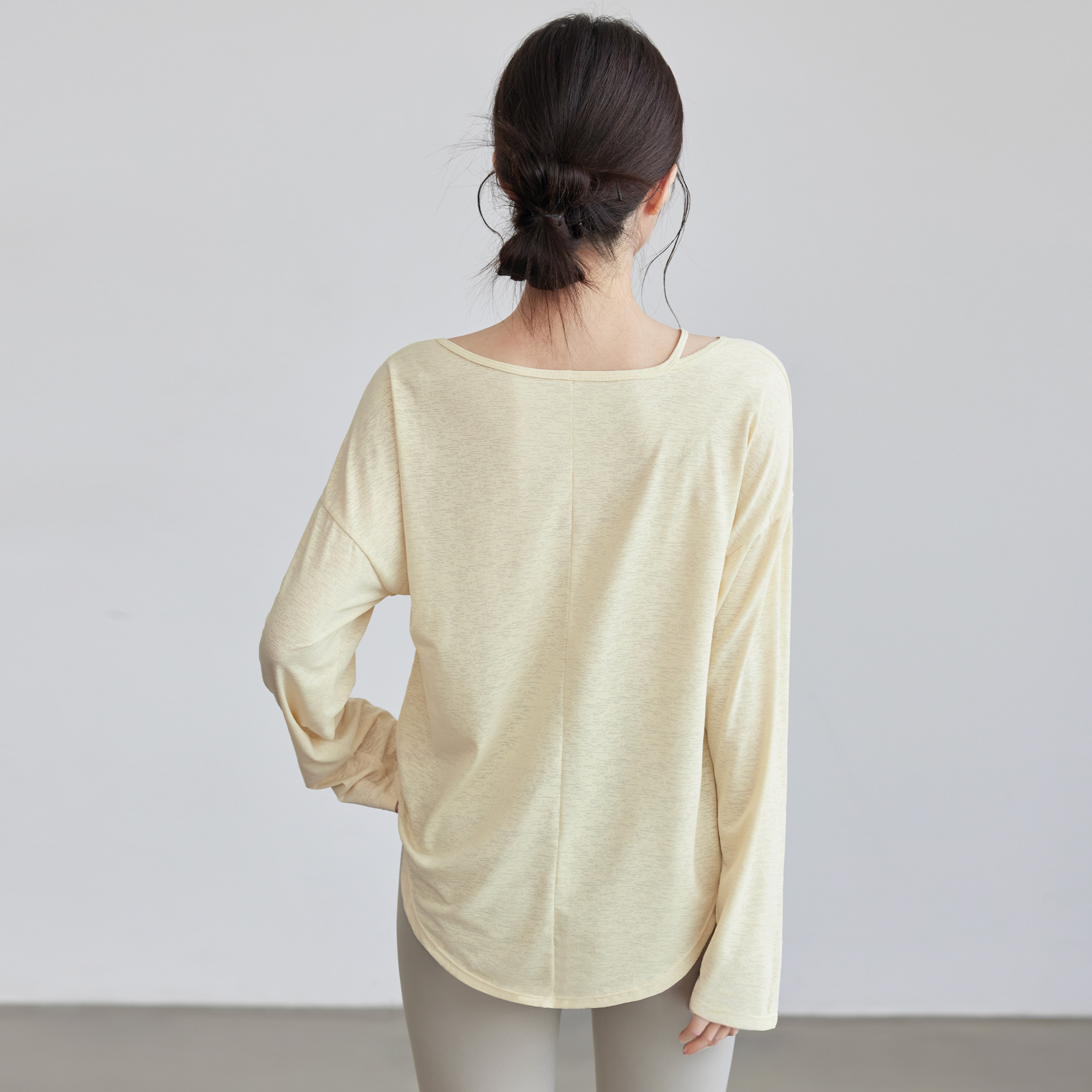 VOJ透气瑜伽服罩衫薄宽松显瘦运动上衣普拉提跑步健身训练长袖新,淘宝优惠券,粉丝福利购,淘宝优惠卷