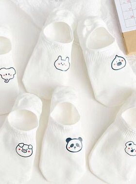女孩袜子女短袜纯棉ins潮浅口船袜春秋女士短筒日系可爱中筒女款