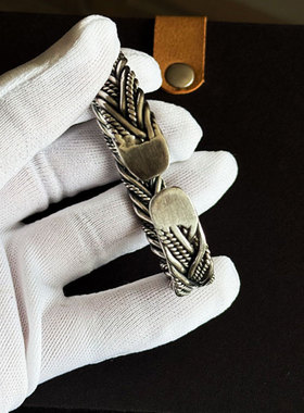 手工编织足银999吉言手镯