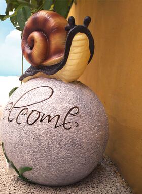 跨境新款创意仿真原石蜗牛树脂工艺品户外摆件庭院装饰田园风格