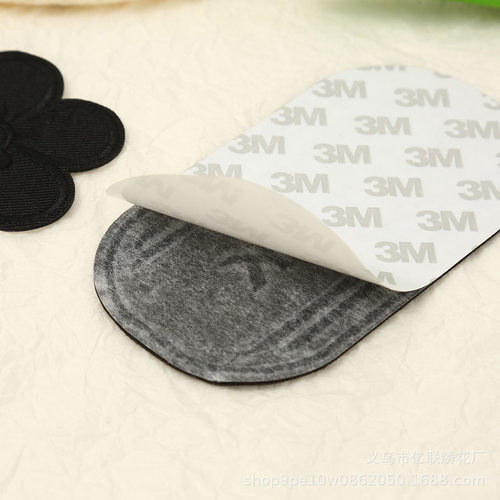 黑色布贴无痕修补羽绒服补丁贴刺绣自粘免缝衣服破洞皮衣T恤裤子 - 图2