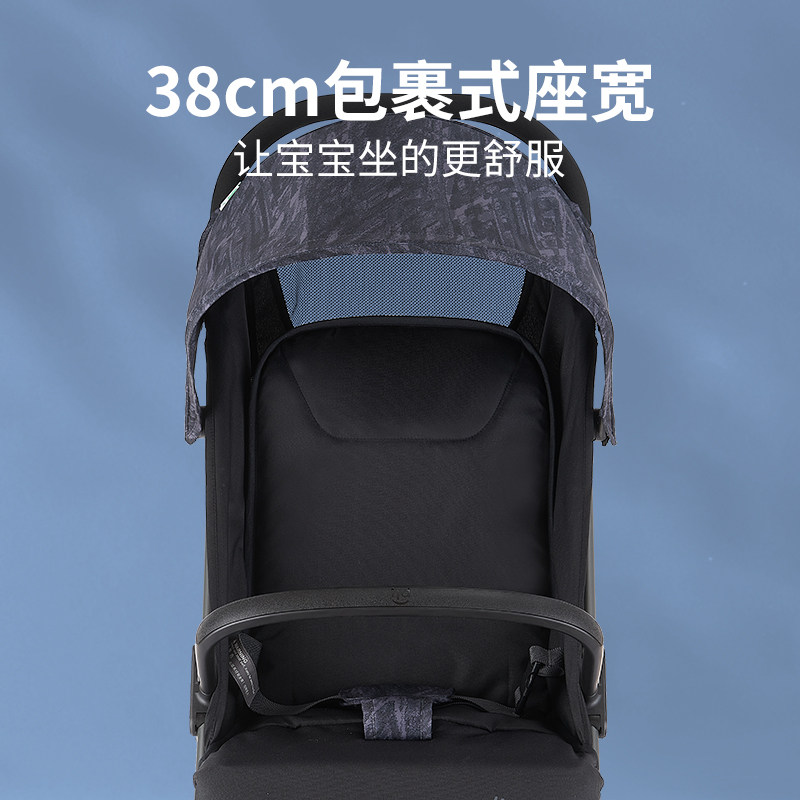 小龙哈彼超轻便折叠可坐可躺手推车 happydino四轮推车