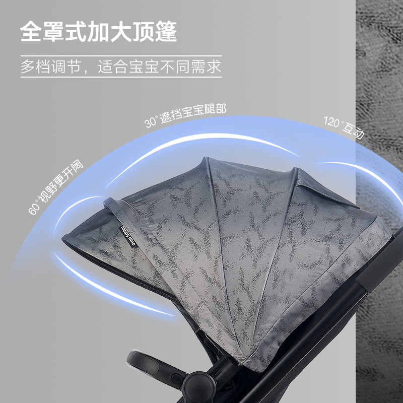 小龙哈彼双向可坐可躺好孩子推车 happydino四轮推车