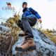 Camel ເກີບຍ່າງປ່າແບບມືອາຊີບກາງແຈ້ງສໍາລັບຜູ້ຊາຍ ຫນັງແທ້ບໍ່ຂັດ