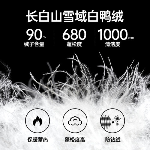 骆驼火焰山羽绒服防泼水白鸭绒男女款加厚防寒冬季面包服男装外套 - 图2