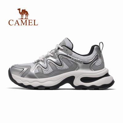 骆驼户外休闲鞋2026夏季新款透气运动登山徒步厚底老爹鞋舒适女鞋