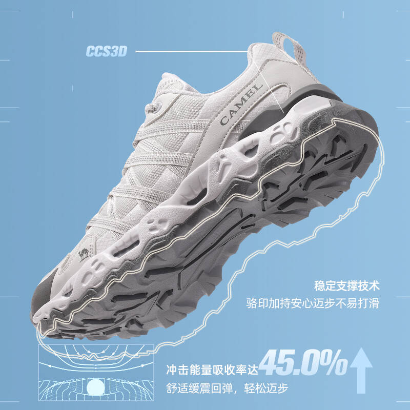 【清岩】骆驼户外登山鞋2025春夏男女新款跑鞋网面透气运动徒步鞋