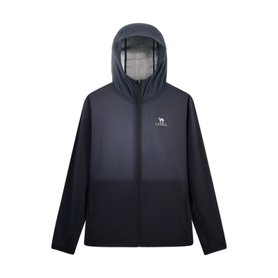 骆驼男装中性款针织标准长防晒衣