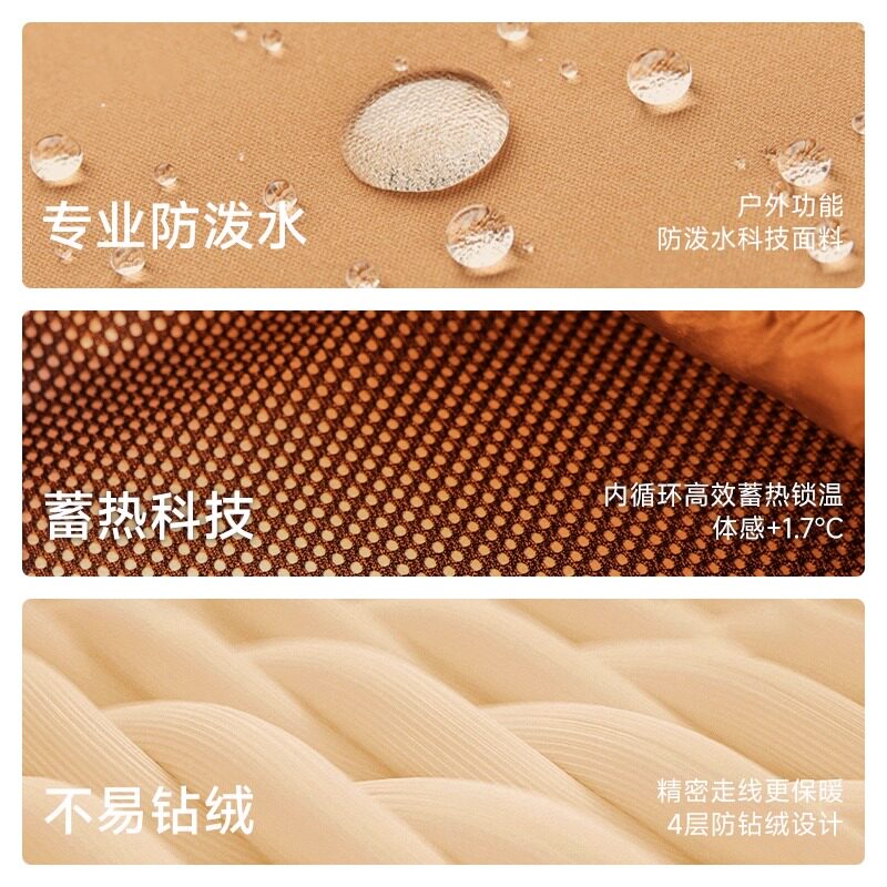 企鹅联名热能羽绒服2025秋冬情侣户外通勤加厚保暖男女面包服外套