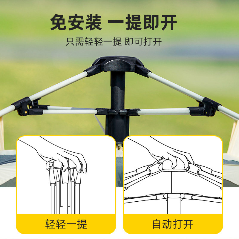 骆驼户外露营帐篷便携式黑胶天幕 骆驼服饰露营/旅游/登山帐篷