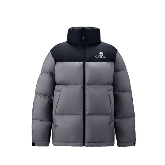 骆驼火山羽绒服男秋冬季2025新款加绒加厚保暖短款情侣面包服外套