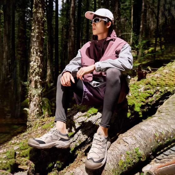 Camel men's non-slip velvet outdoor hiking sneakers