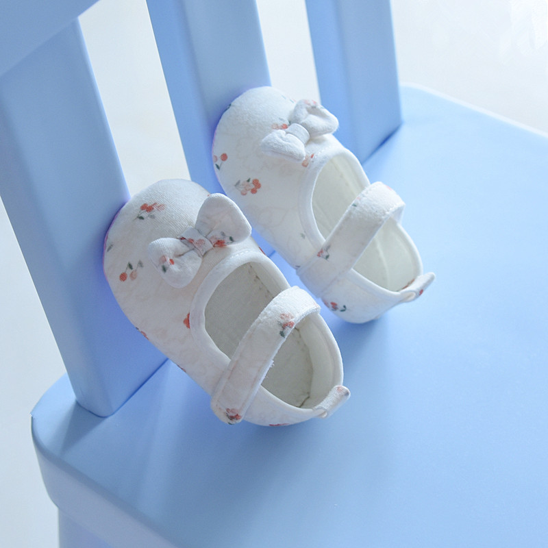 女宝宝男步前鞋学步春夏季0-6-12个月1岁3婴儿鞋软底防滑鞋子棉布 - 图0