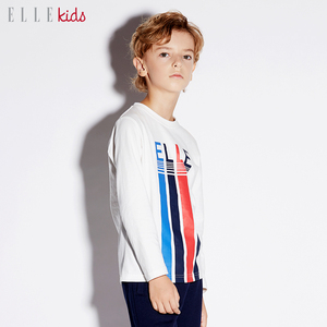 ELLE Kids童装儿童长袖t恤男童秋装2019新款潮流中大童纯棉打底衫