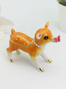 奈良小鹿装饰盒摆件创意家居