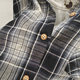 Korean lazy loose retro plaid long-sleeved shirt for women 2025 spring new sunscreen shirt for women casual thin jacket