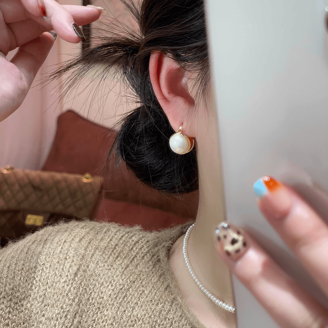 复古港风一款两戴植绒豹纹圆形珠珠耳扣高级感独特耳环个性气质女,淘宝优惠券,粉丝福利购,淘宝优惠卷