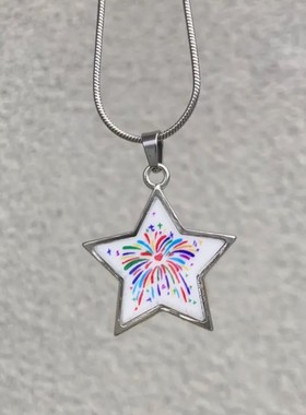 【烟花星火】光与夜之恋萧逸项链星星里的烟火彩色星星颈链小众