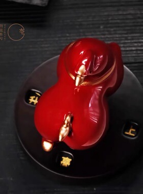 物宜本兮马年马上来财福趣味转转祝福盘企业高档商务礼品定制LOGO