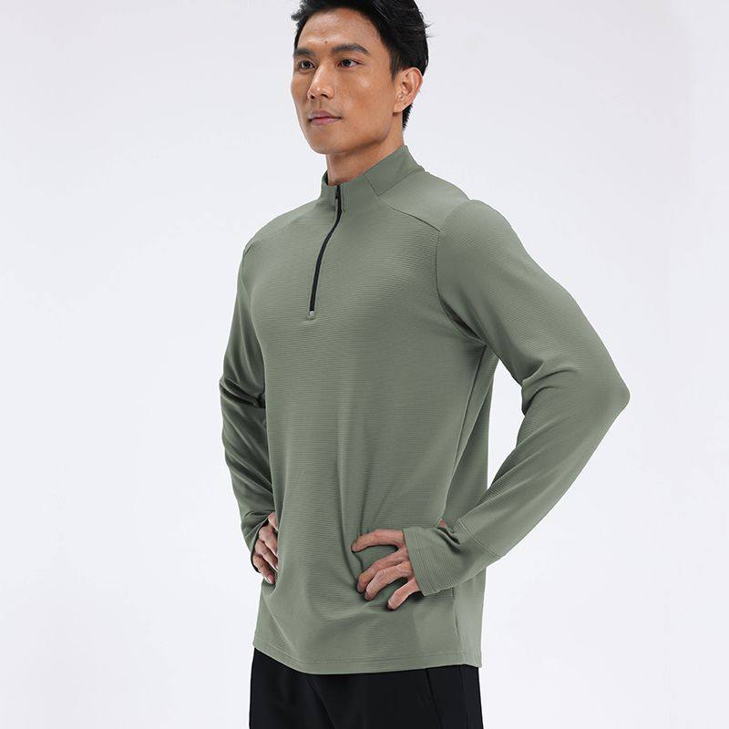 户外速干衣立领半拉链长袖男套头护指跑步健身训练服运动上衣,淘宝优惠券,粉丝福利购,淘宝优惠卷
