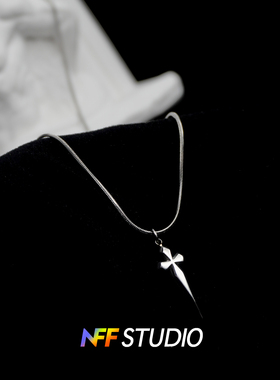 NFF钛钢十字架项链潮小众设计