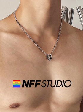 NFF双环扣钛钢欧美高级感项链