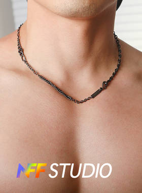 NFF钛钢做旧锁骨链重工拼接单链