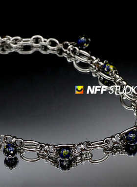 琉璃钛钢圆珠链男串珠