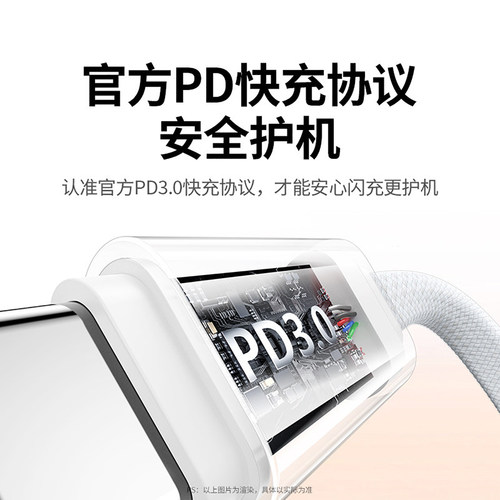 绿联双typec数据线手机挂绳二合一适用pocket iPhone18苹果17/16充电宝短款15充电线便携式钥匙扣PD60W快充线 - 图1
