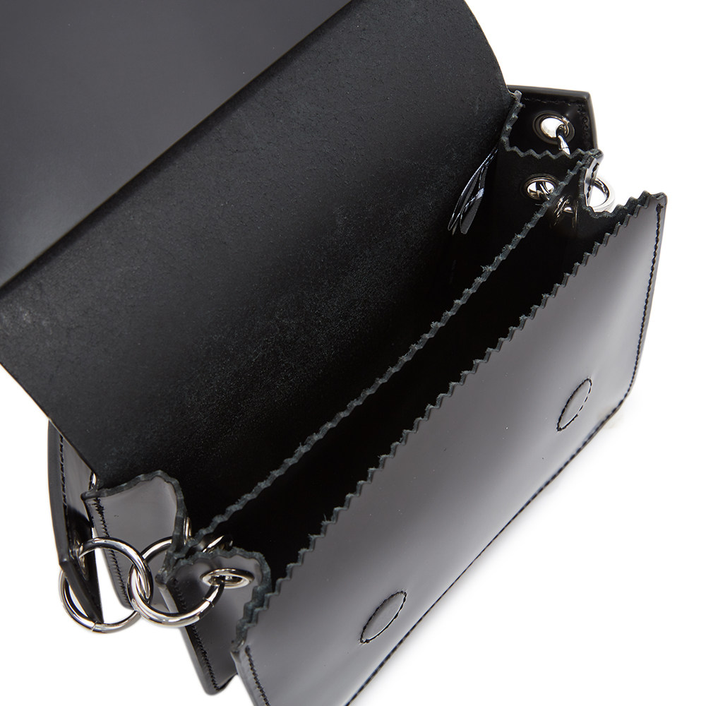 kara(箱包)黑色牛皮磁扣翻盖单肩包 魅力惠买手折扣直营女士包袋