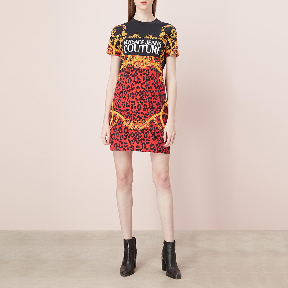 春夏黑红黄色t恤连衣裙 天猫奢品直营连衣裙