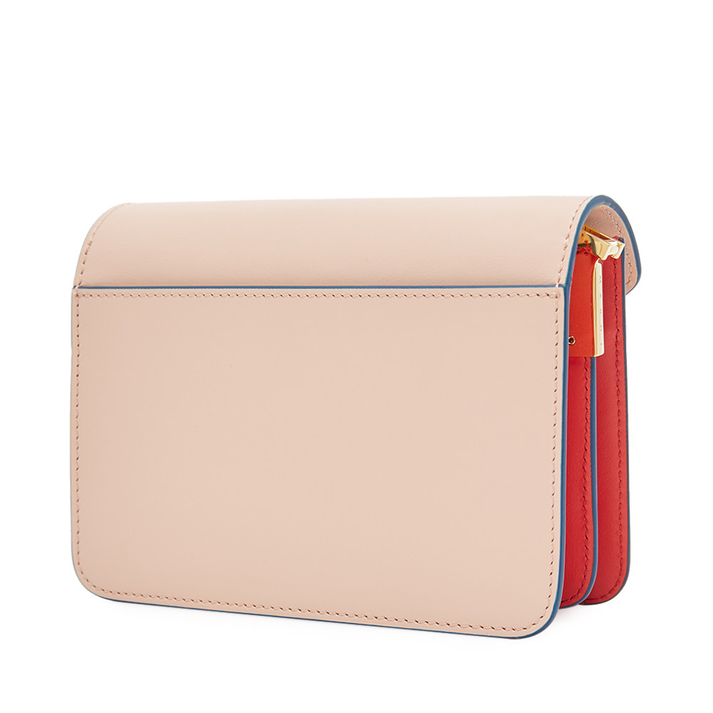 marni粉色牛皮撞色女士风琴包 魅力惠买手折扣直营女士包袋