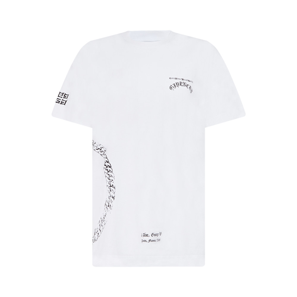 givenchy白色纯棉经典款男士t恤衫 魅力惠买手折扣直营T恤