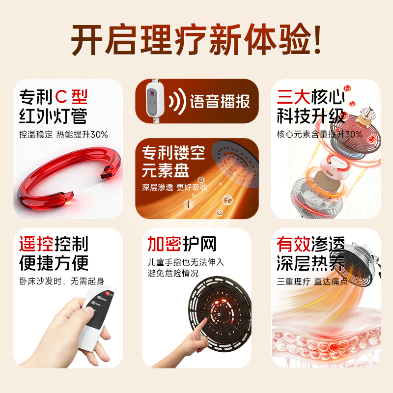 AiXiang Medical Infrared Physiotherapy Lamp Home Magic Lamp Physiotherapy Baking Lamp Physiotherapy Device Baked Electric Physiotherapy Instrument Medical Special