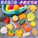 Simulated fruit and vegetable cutlery durian pizza toy