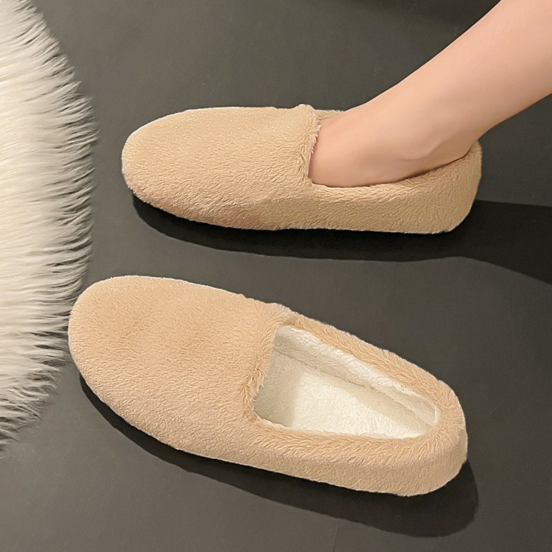 【清仓处理】毛毛鞋女冬加绒2025新款豆豆一脚蹬外穿时尚百搭棉鞋,淘宝优惠券,粉丝福利购,淘宝优惠卷