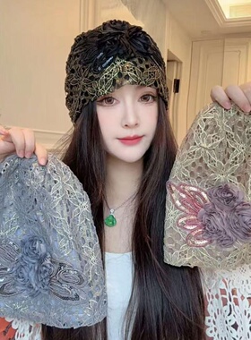 春夏季堆堆帽秋季显脸小月子冷帽