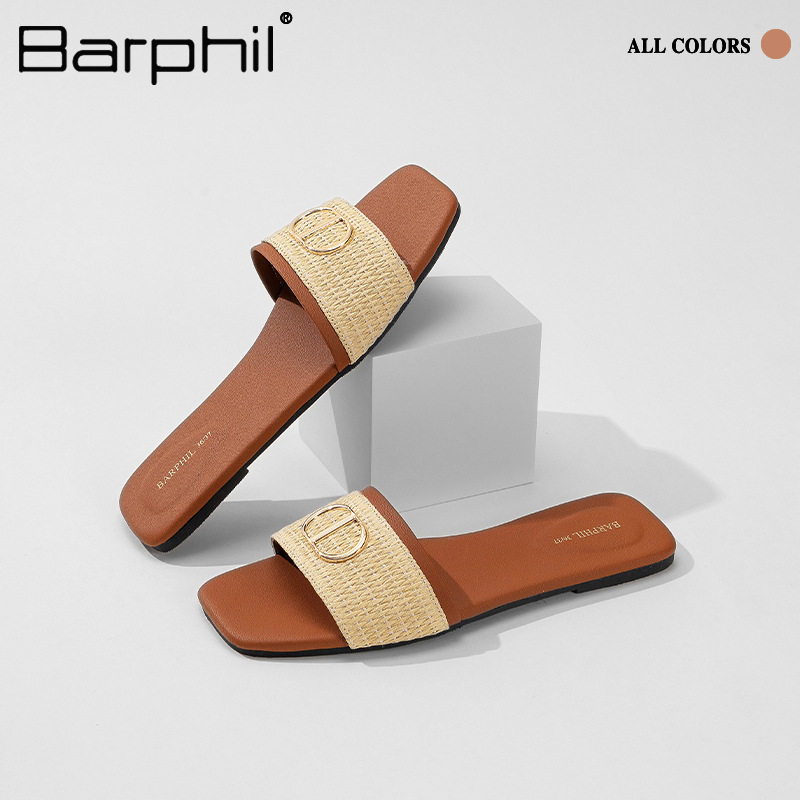 Barphil女士拖鞋外穿夏季平底耐磨拖鞋居家凉拖透气防滑拖高级感,淘宝优惠券,粉丝福利购,淘宝优惠卷