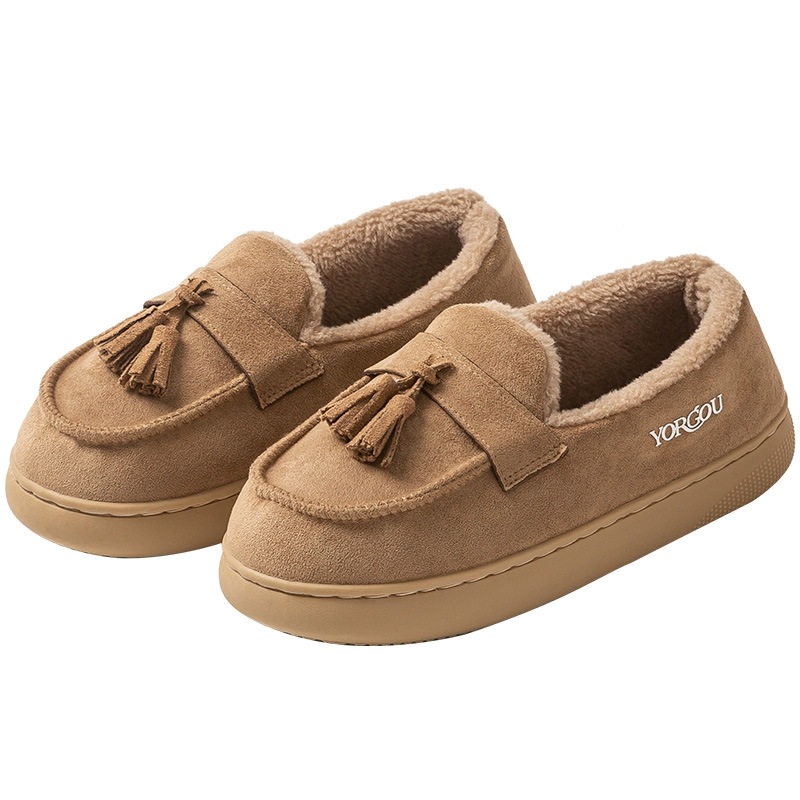 远港全包跟豆豆鞋女冬季室内家居保暖2025新款居家一脚蹬棉拖鞋男,淘宝优惠券,粉丝福利购,淘宝优惠卷