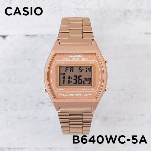 卡西欧手表CASIO B650WC-5A 玫瑰金豆芽同款复古方块电子小金表 - 图3