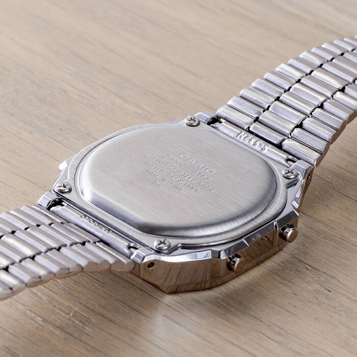 卡西欧CASIO A168WA-1 复古方块七年电力带闹钟秒表防水电子手表 - 图1